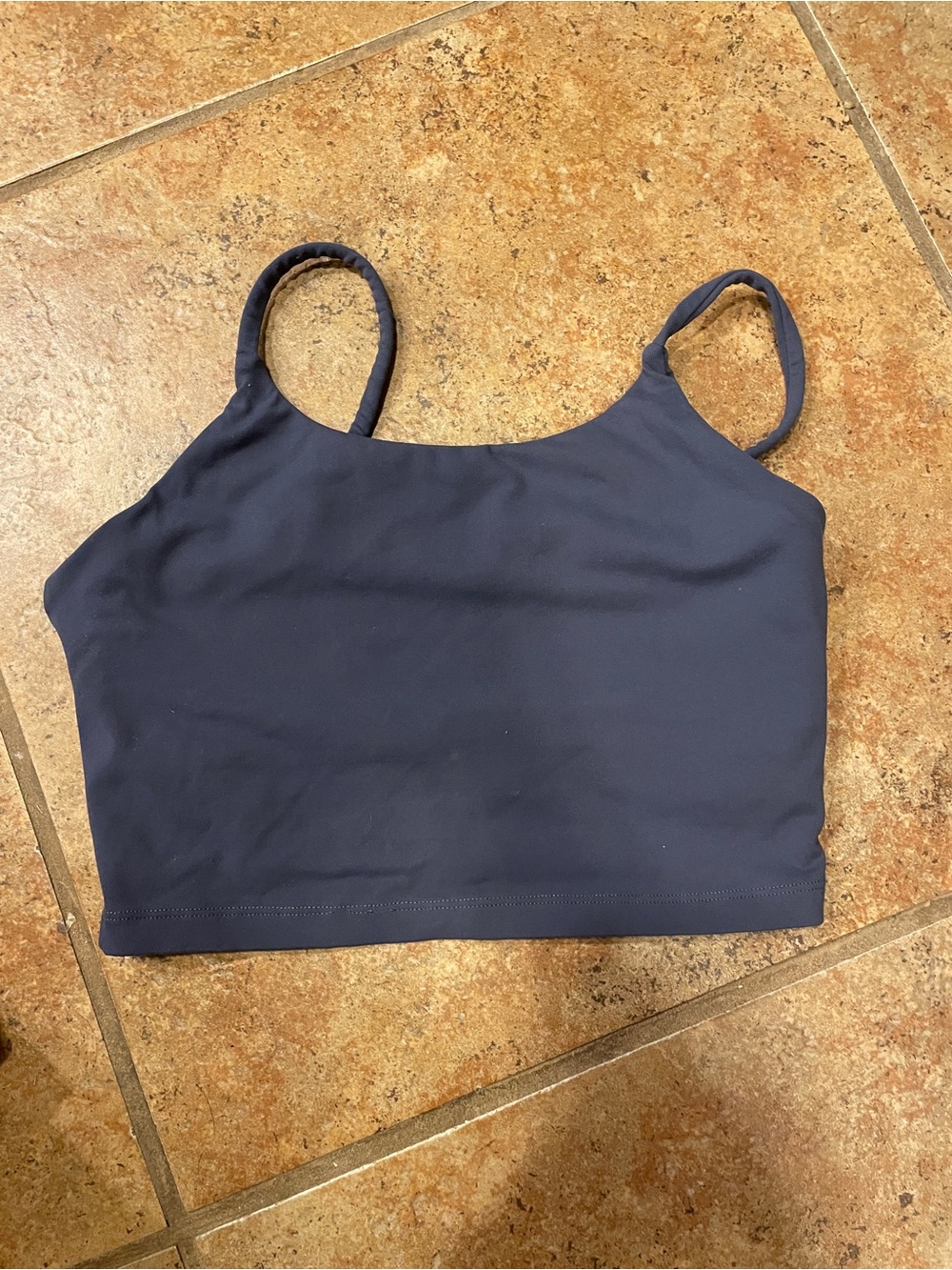 Navy Women's Cropped Athletic Tank Top